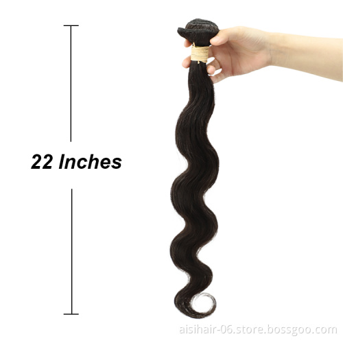 Aisi Beauty Hot Selling Wholesale Price 22 Inches Long 100g Body Wave Soft Luster Brazilian Human Hair Weave Bundles